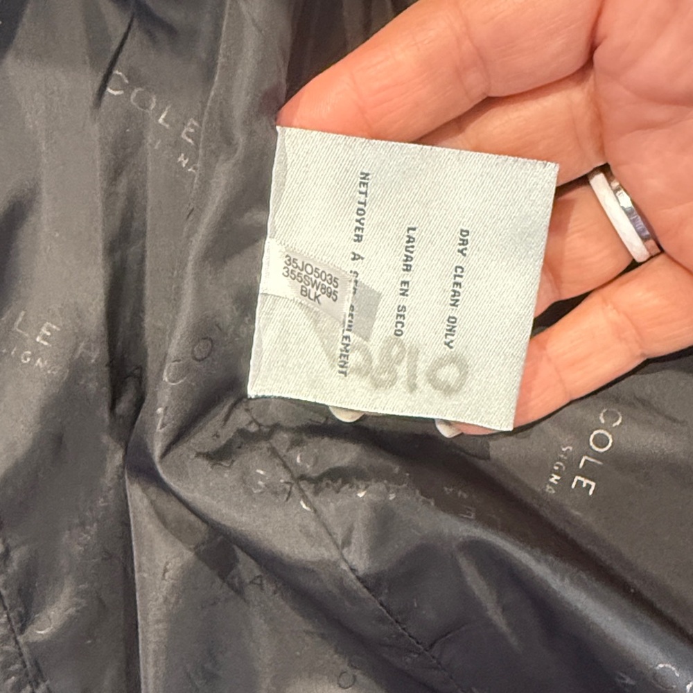 Cole Haan Signature Women's Black Classic Pea Coat Size 6-8 Excellent Like New - Picture 6 of 10